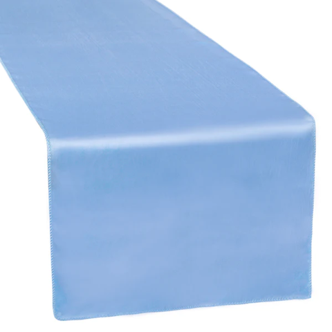 Light Blue Satin Table Runner