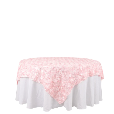 Dusty Rose Overlay Sqaure table cloth topper