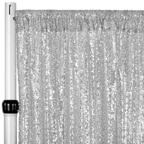 Sequin Silver Drapes