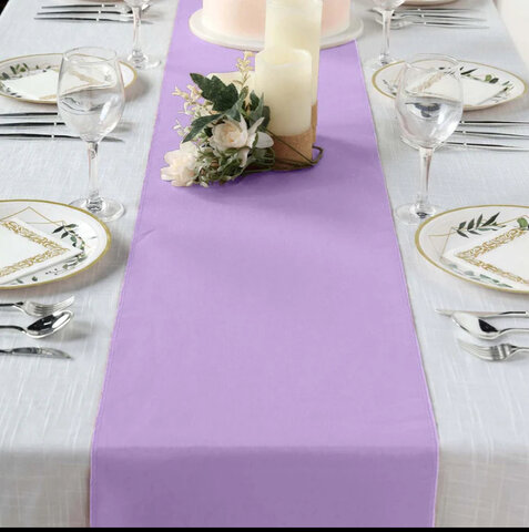 Lavender/ light purple table runners 