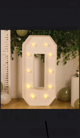 4 ft Marquee Number 0