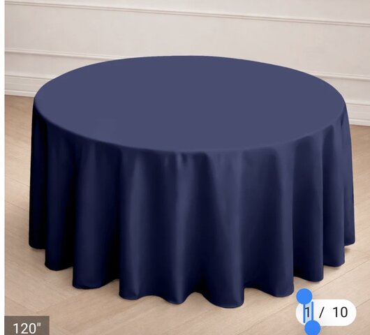 Navy Blue Round  120”