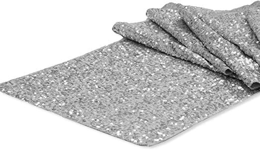 Silver Sequin Table Runner