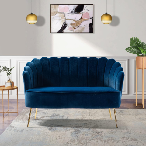 Blue Loveseat