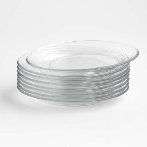 Clear Glass Plates 7.5 inch