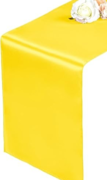 Yellow  Satin Table Runners