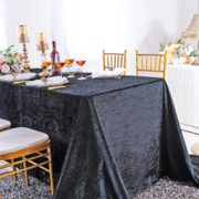 90W X132 L  Rectuglar Velvet Black ( 8Ft)