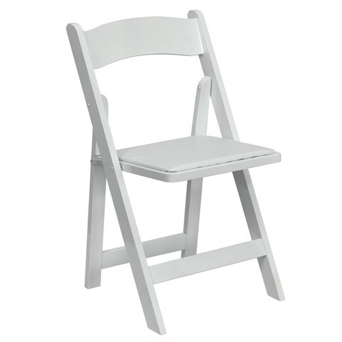 White Resin Folding Chair