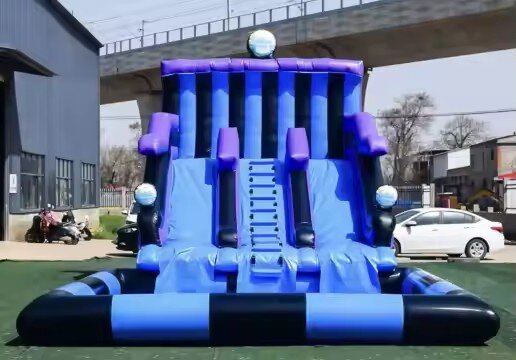 Blue Rush Double Slide w/ Pool