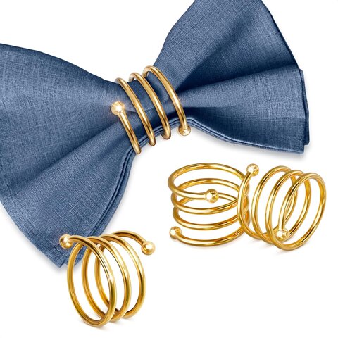 Napkin Rings Gold (10) 