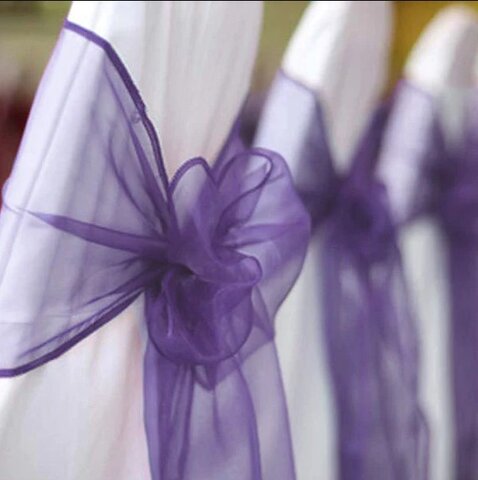 Purple Organza Sash