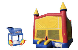 15x15 Red/Blue Castle and Snow Cone Machine Fun Pack