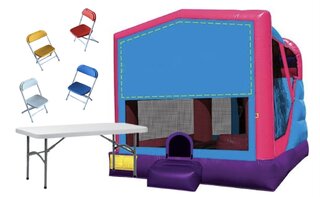 4 IN 1 Pink/Purple Combo with 2 Kids Tables and 8 Kids Chairs Pack