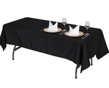60x120 Rectangular Tablecloth Black