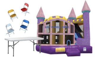 5 IN 1 Dazzling Combo with 2 Kids Tables and 8 Kids Tables