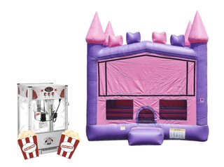 15x15 Pink Castle and Popcorn Machine Fun Pack