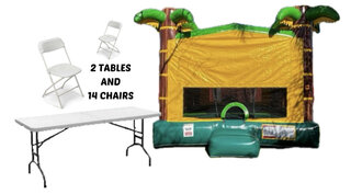 15x15 Tropical with 2 Tables and 14 Chairs