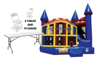 5 IN 1 Red/Blue Combo with 2 Tables and 14 Chairs Pack