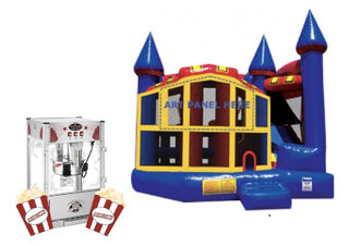 5 IN 1 Red/Blue Combo and Popcorn Machine Fun Pack