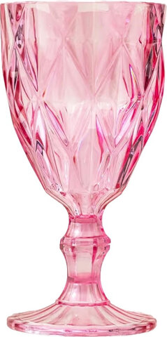 Pink Vintage Wine Goblet - 12oz (25)