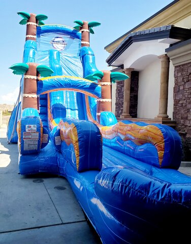 Giant Blue Hurricane Water Slide