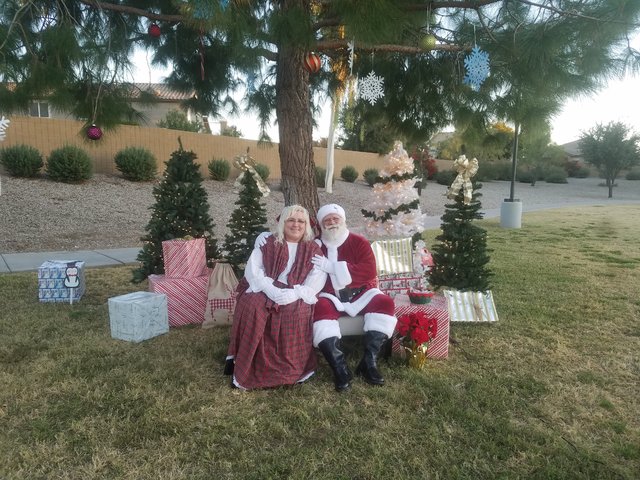 rad Santa Michael and mrs claus