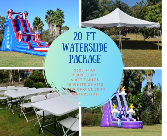 Tropical 20ft waterslide Package