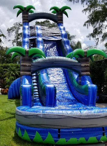 22 ft Tropical Oasis water slide only(no slip and slide)