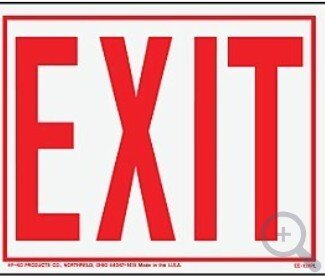Exit sign