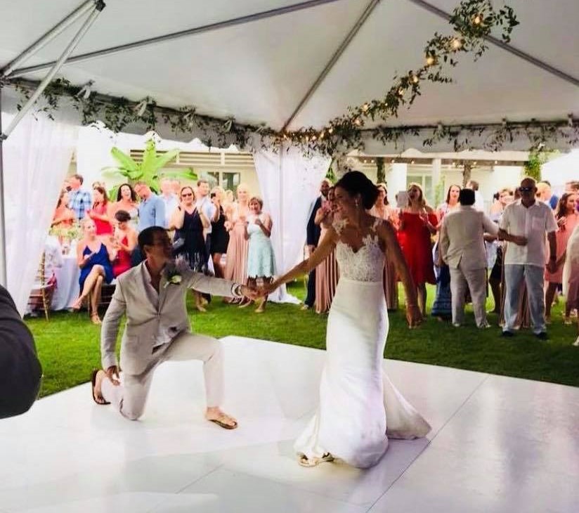 White Dance floor