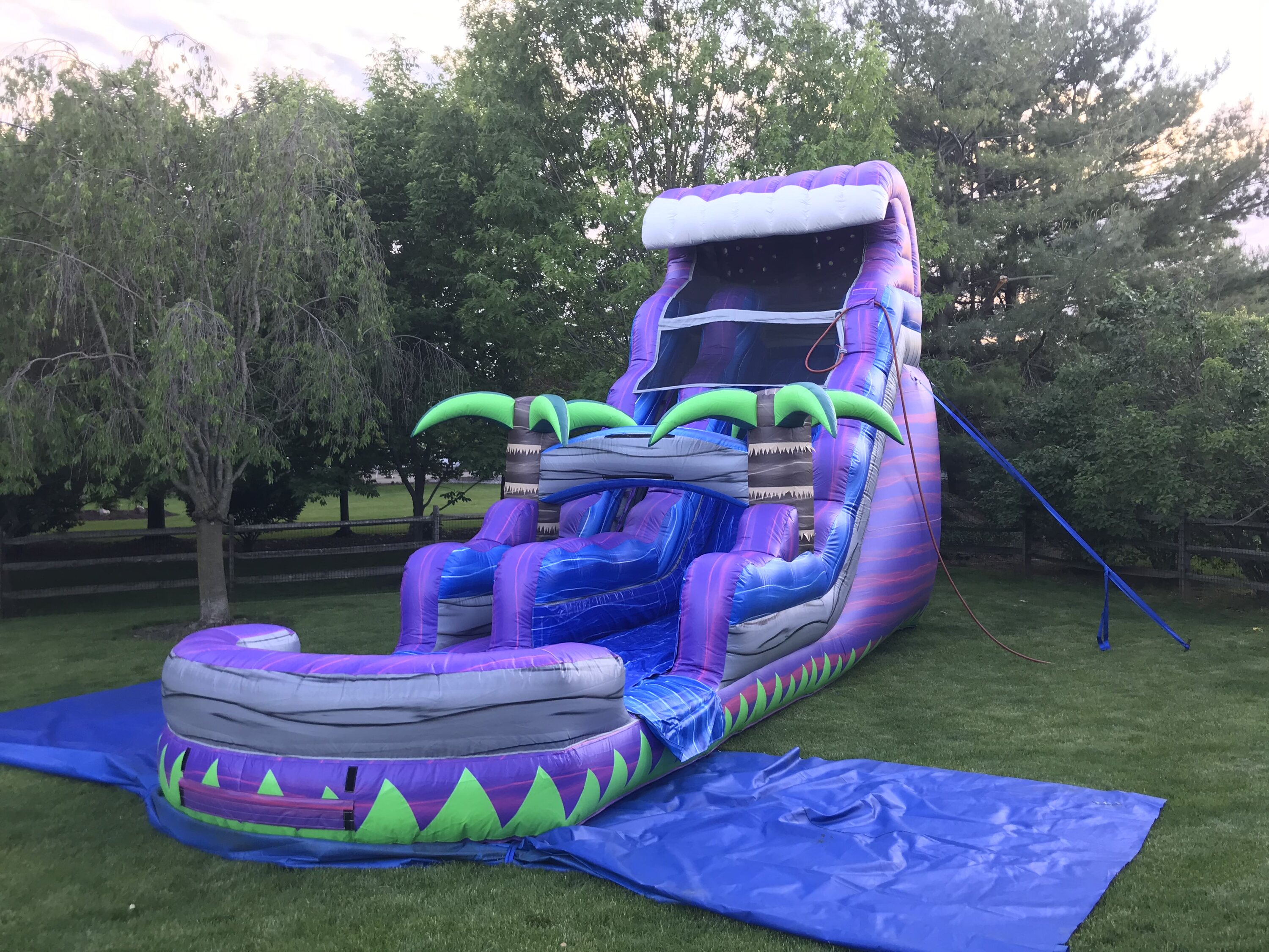 The 18 ft Purple Paradise Water Slide