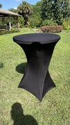 32" Cocktail table Black Spandex Linen