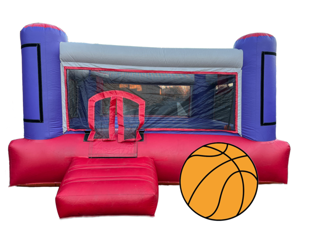 Basketball 15x15 Bounce House Two Hoops