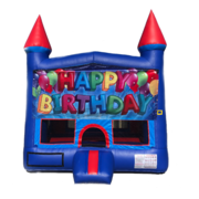 Happy Birthday Blue Fun House 13x13