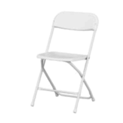 White Fold Up Chair 