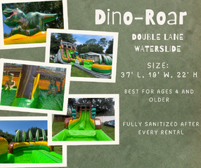 Dino-roar 22' Double Lane Waterslide