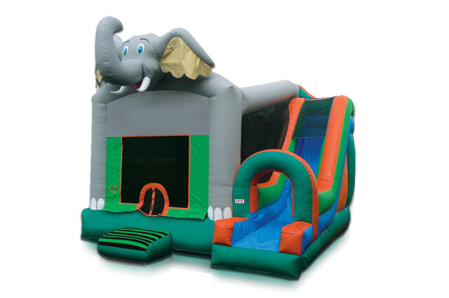 Jungle Bounce House with Dry Slide