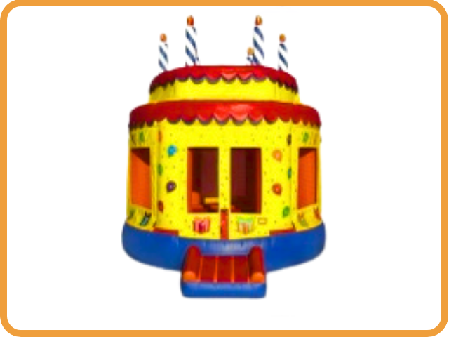 Birthday cake bounce house