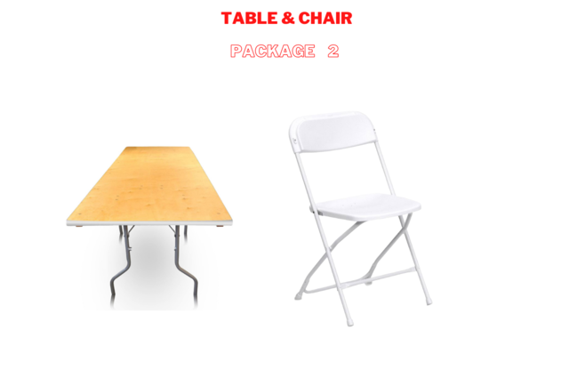 Small Table and Chair Package (2 table and 16 chair)