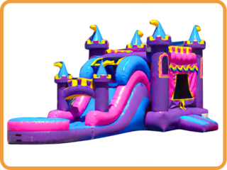 Princess Bounce House with Dry Slide