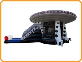 UFO Bounce House with Waterslide