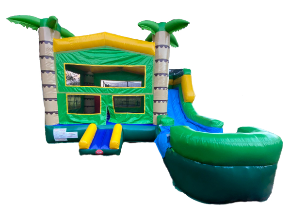 tropical bounce house with slide rentals in Belleview