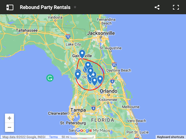 Rebound Party Rentals Delivery Area Rebound Party Rentals Delivery Area