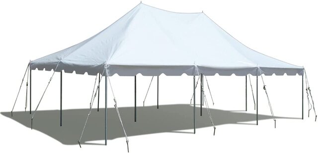 20x30 White Commercial Pole Tent