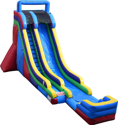 22ft Multi-Colored Water Slide with Splash Pad