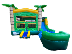 Tropical Safari Bounce House With Water Slide