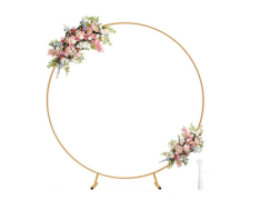 7ft Gold Round Backdrop Arch