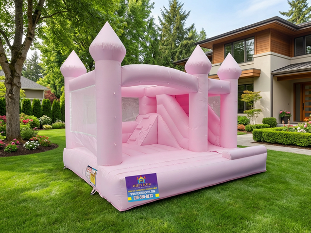 Pink Castle Bounce House