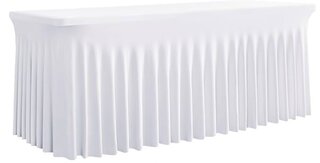 6-Foot Table Cover with Skirt (White)