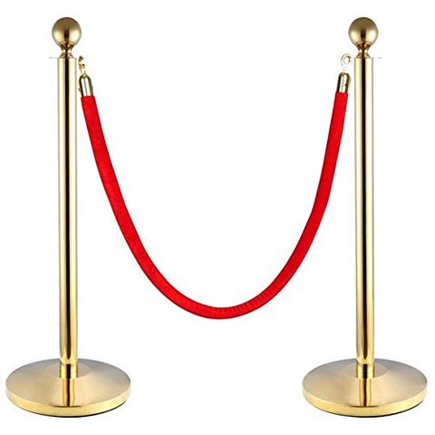 2 Stanchions w/1 velvet rope 